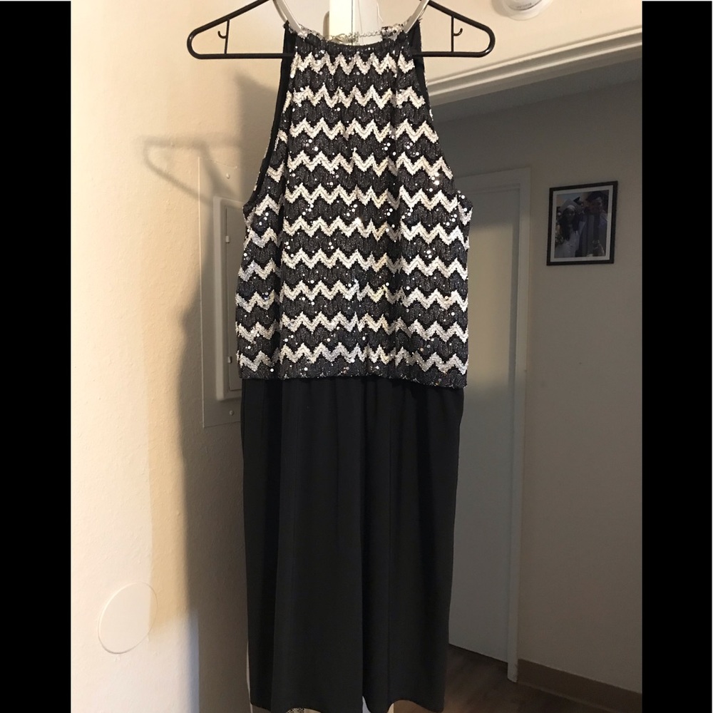 Black and silver dress
